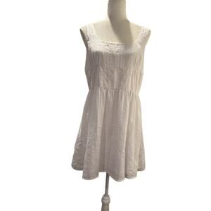 NWT PRINCESS POLLY Lorinda Mini Dress in White Cotton Sz 12